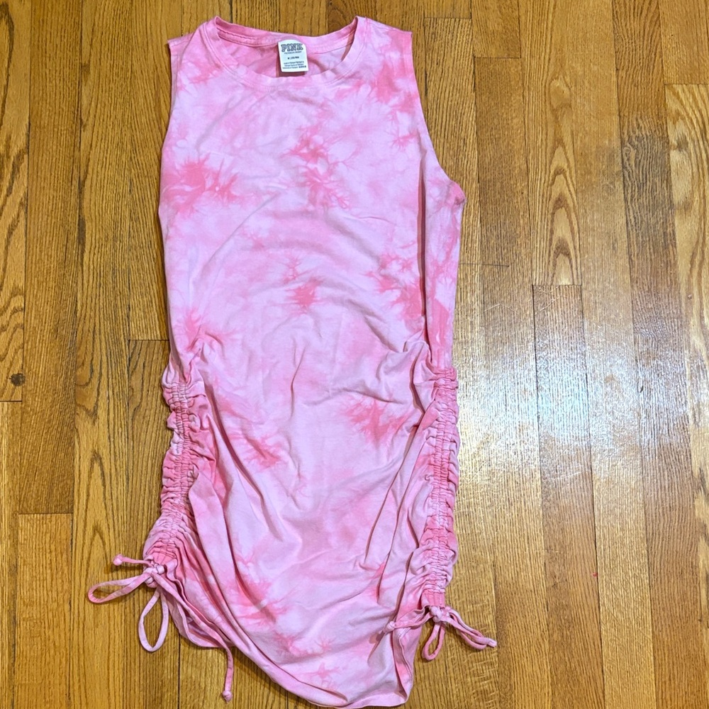 PINK Victoria's Secret Pink Tie-Dye Ruched Dress